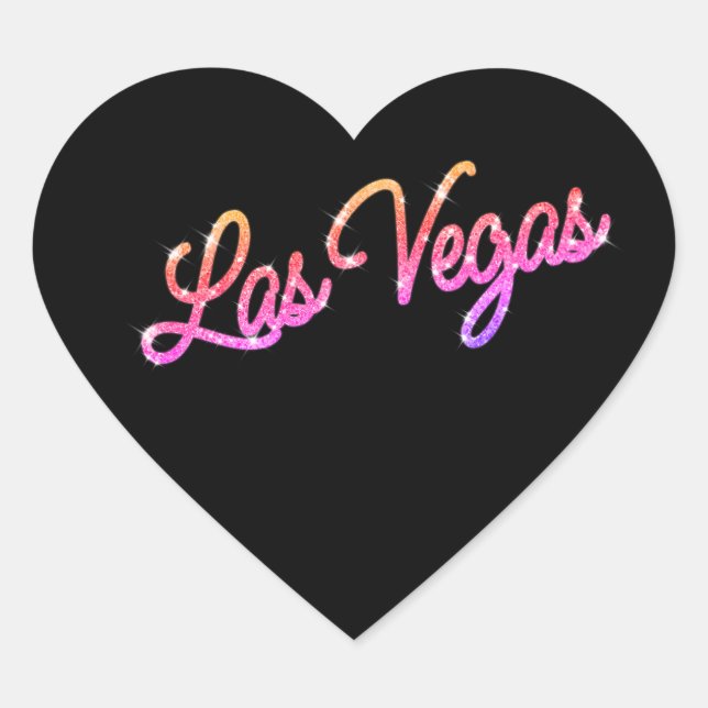 Colourful Las Vegas Sparkles Sticker (Front)