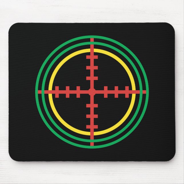 Colourful Laser Target Mouse Pad (Front)