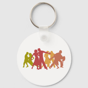 Colourful Latin Dancers Key Ring