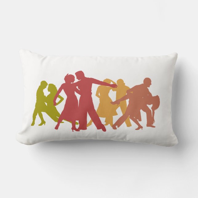Colourful Latin Dancers Lumbar Cushion (Front)