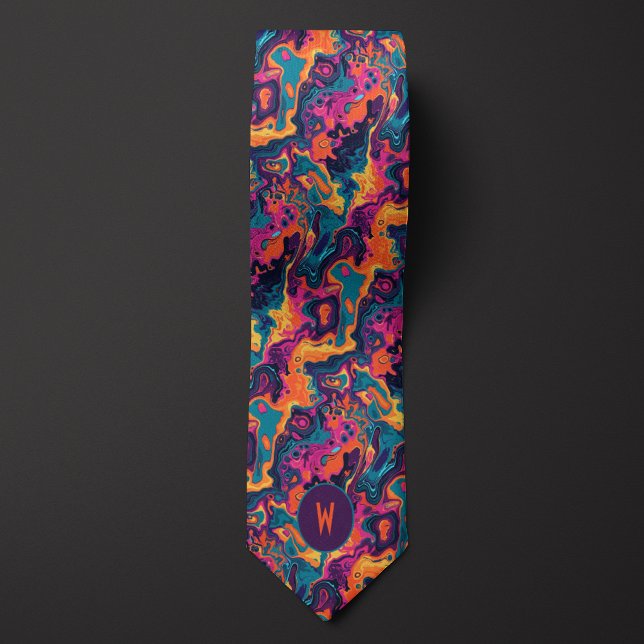 Colourful Lava Abstract Neck Tie (Creator Uploaded)