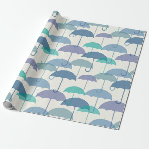 Colourful Layered Umbrella Wrapping Paper