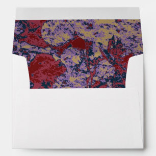 Colourful leaf and flower camouflage pattern envelope