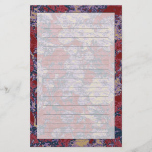 Colourful leaf and flower camouflage pattern stationery