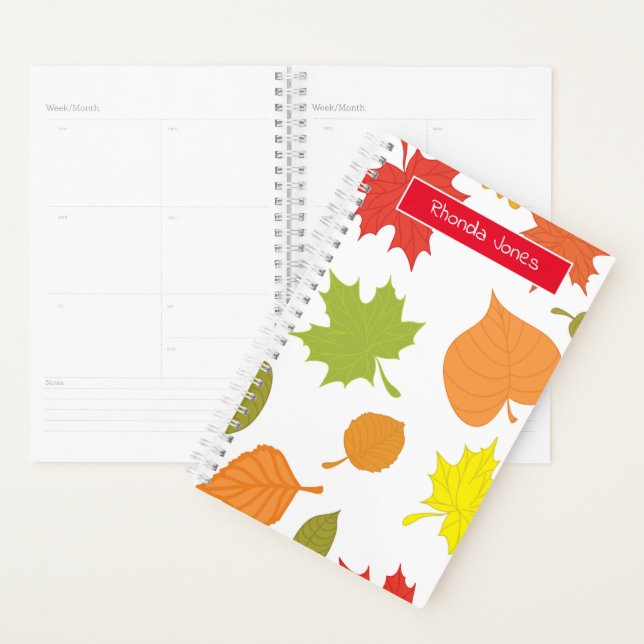 Colourful Leaf Drawing Planner (Display)