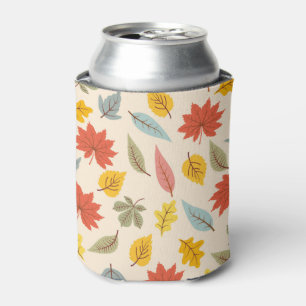 Colourful Leaf Fall Pattern Can Cooler