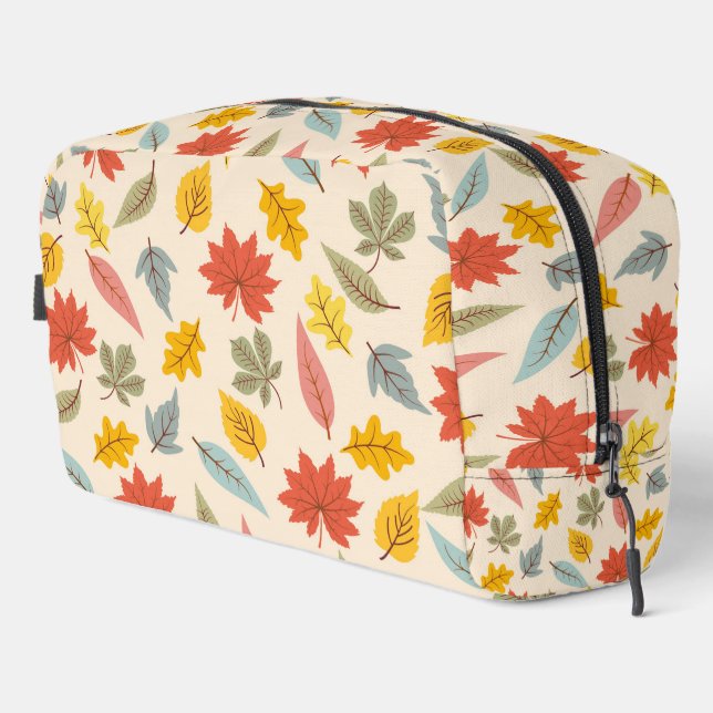 Colourful Leaf Fall Pattern Dopp Kit (Right Corner)