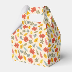 Colourful Leaf Fall Pattern Favour Box