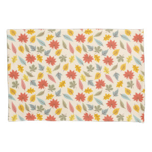 Colourful Leaf Fall Pattern Pillowcase