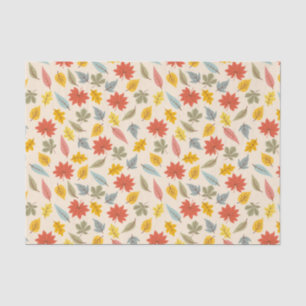 Colourful Leaf Fall Pattern Tissue Paper