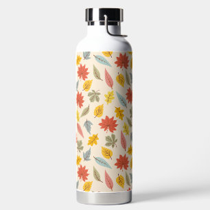 Colourful Leaf Fall Pattern Water Bottle