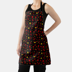 Colourful Leaf Pattern Apron