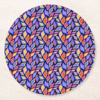 Colourful Leaf Pattern Paper Coasters