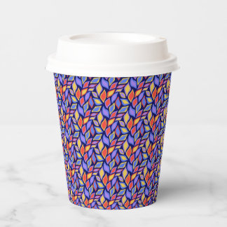 Colourful Leaf Pattern Paper Cups