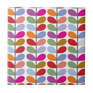 Colourful Leaf Pattern Tile