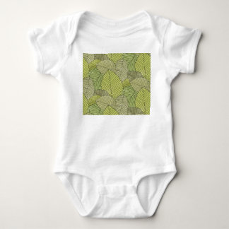 Colourful Leafs Pattern Design Baby Bodysuit