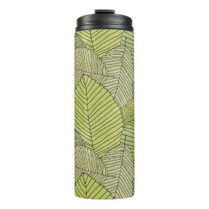 Colourful Leafs Pattern Design Thermal Tumbler