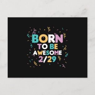 Colourful Leaper Leapling Born To Be Awesome Feb 2 Postcard