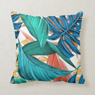 Colourful Leaves Artwork Cushion
