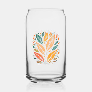 Colourful Leaves Can Glass