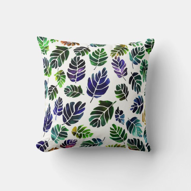 Colourful Leaves Cushion (Front)