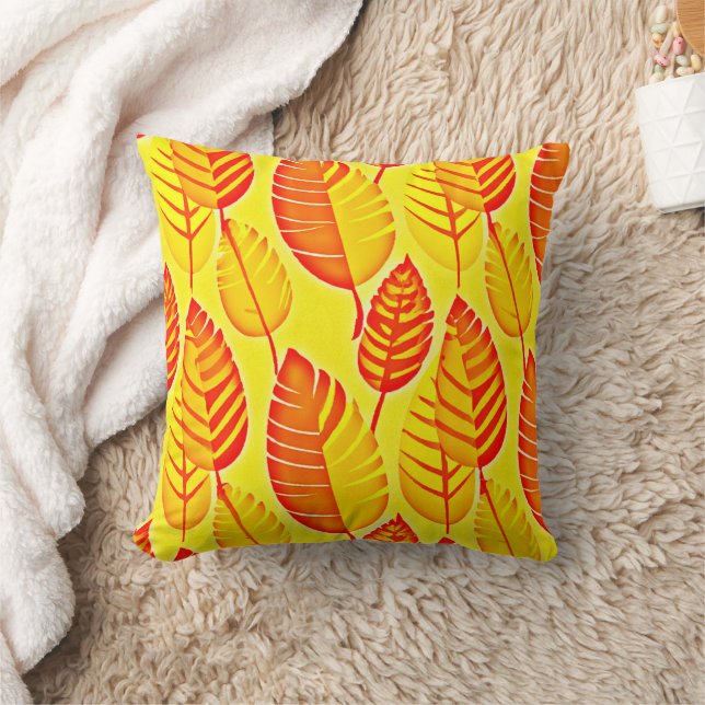 Colourful Leaves Elegance Pattern Cushion (Blanket)