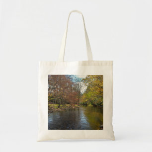 Colourful Leaves Fall Reflections on Autumn Stream Tote Bag