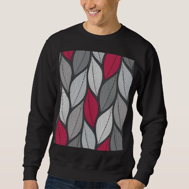 Colourful leaves: hand-drawn seamless pattern. sweatshirt (Front)