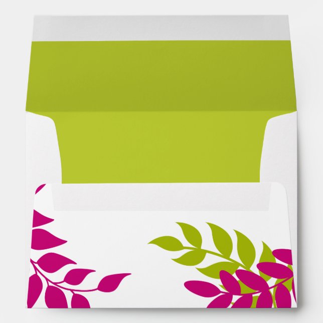 Colourful Leaves Illustration Envelopes (Back (Bottom))