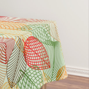 Colourful Leaves In A Modern Design Tablecloth