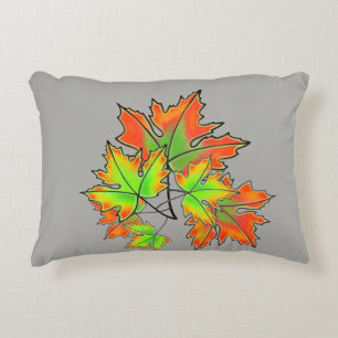 Colourful leaves Multicolored Maple Leaves Decorative Cushion