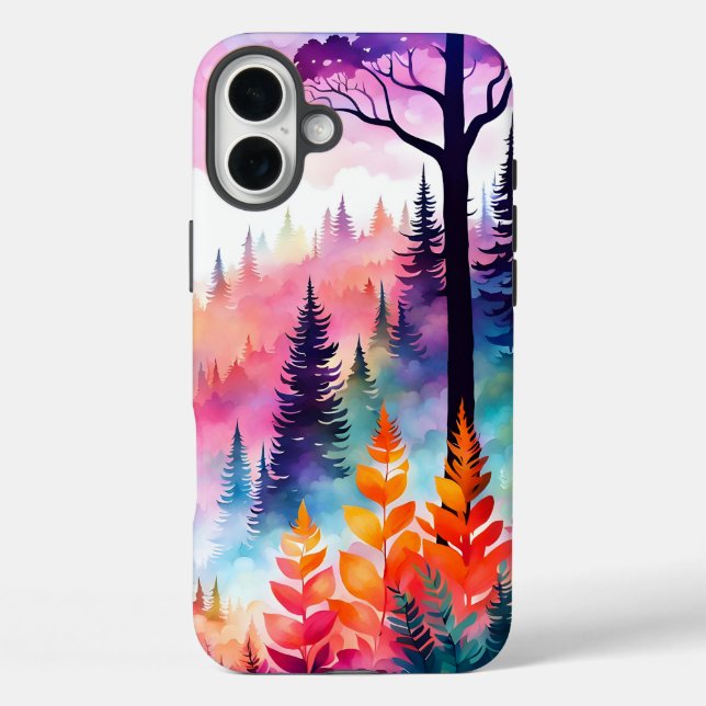 Colourful Leaves N Trees of the forest on Mountain Case-Mate iPhone Case (Back)