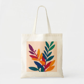 Colourful Leaves painting minimalist Tote Bag
