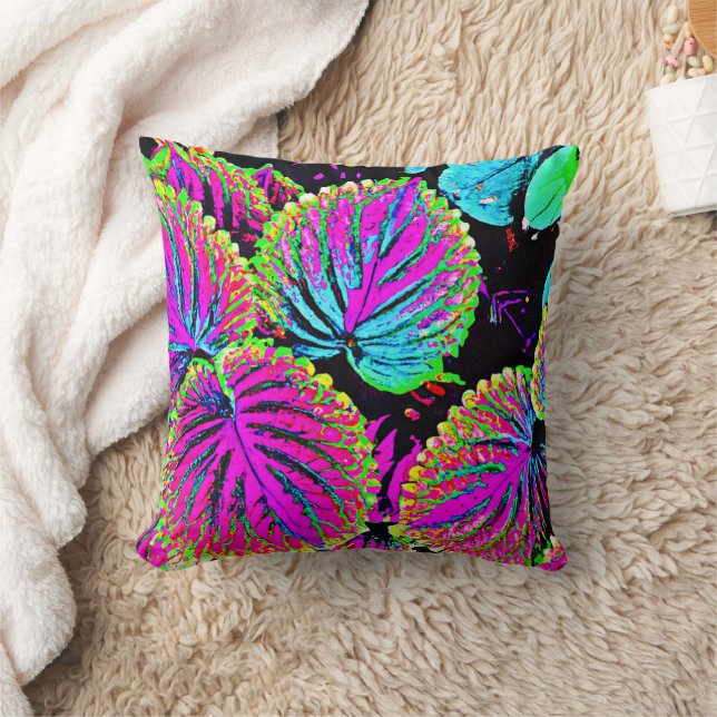 Colourful Leaves Pattern Cushion (Blanket)