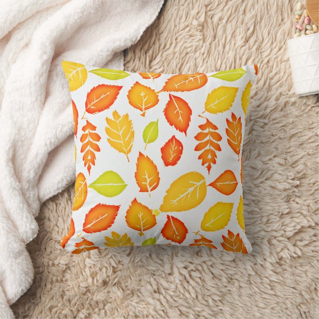 Colourful Leaves Pattern Cushion (Blanket)