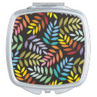 Colourful leaves pattern in rainbow colours modern