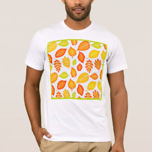 Colourful Leaves Pattern T-Shirt