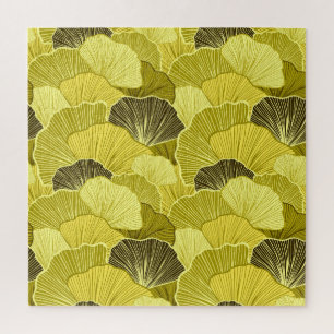 Colourful leaves: seamless olive pattern. jigsaw puzzle