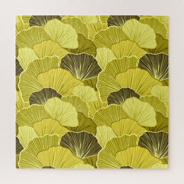 Colourful leaves: seamless olive pattern. jigsaw puzzle (Vertical)