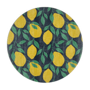 Colourful Lemons: Hand Drawn Vibrance. Cutting Board