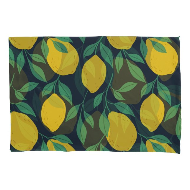 Colourful Lemons: Hand Drawn Vibrance. Pillowcase (Front)