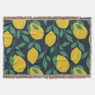 Colourful Lemons: Hand Drawn Vibrance. Throw Blanket