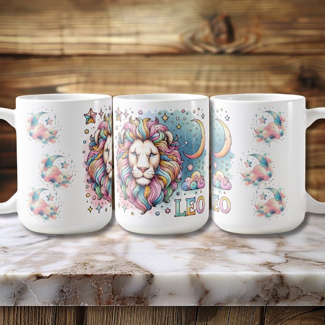 Colourful Leo Zodiac Astrology Lion Coffee Mug (Colorful Leo Zodiac Astrology Lion Coffee Mug)