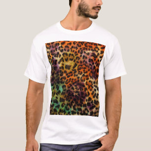 Colourful Leopard: Abstract Vintage Texture T-Shirt