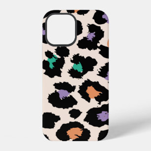Colourful leopard animal design and backgroundprin iPhone 12 case