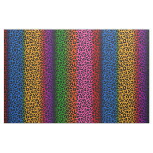 Colourful Leopard Animal Print Design Fabric