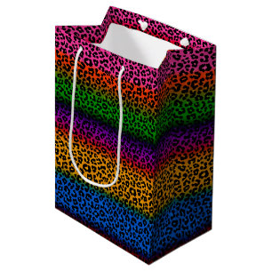 Colourful Leopard Animal Print Design Medium Gift Bag