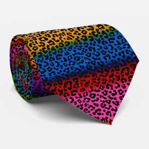 Colourful Leopard Animal Print Design Tie