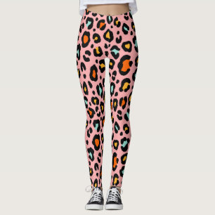 Colourful Leopard: Fashion Vintage Pattern Leggings