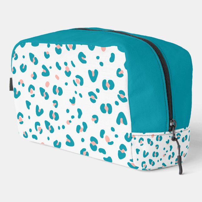 Colourful Leopard Pattern Dopp Kit (Right Corner)